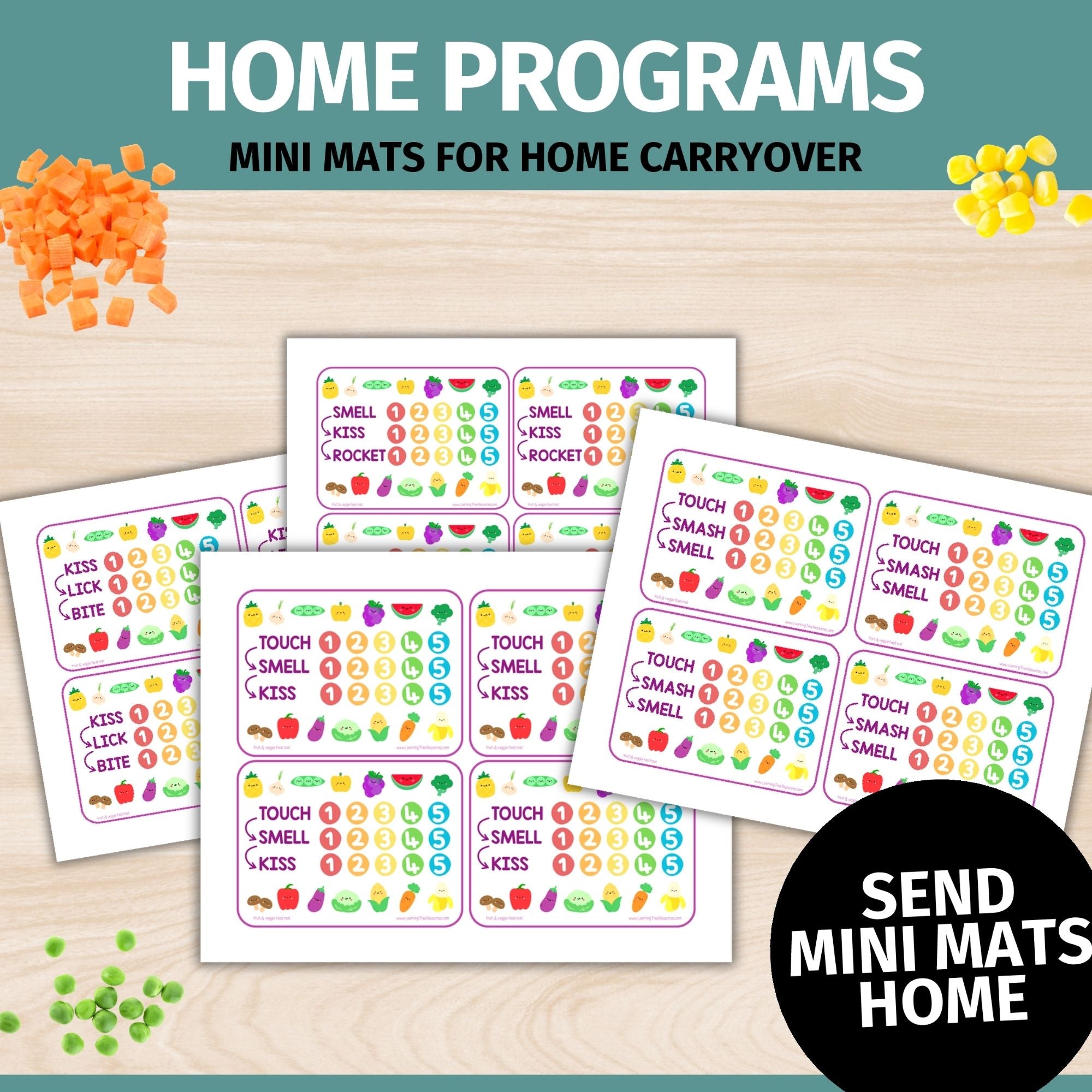 Food Mats- Placemats for Feeding Therapy, Food Exploration, and Picky Eaters
