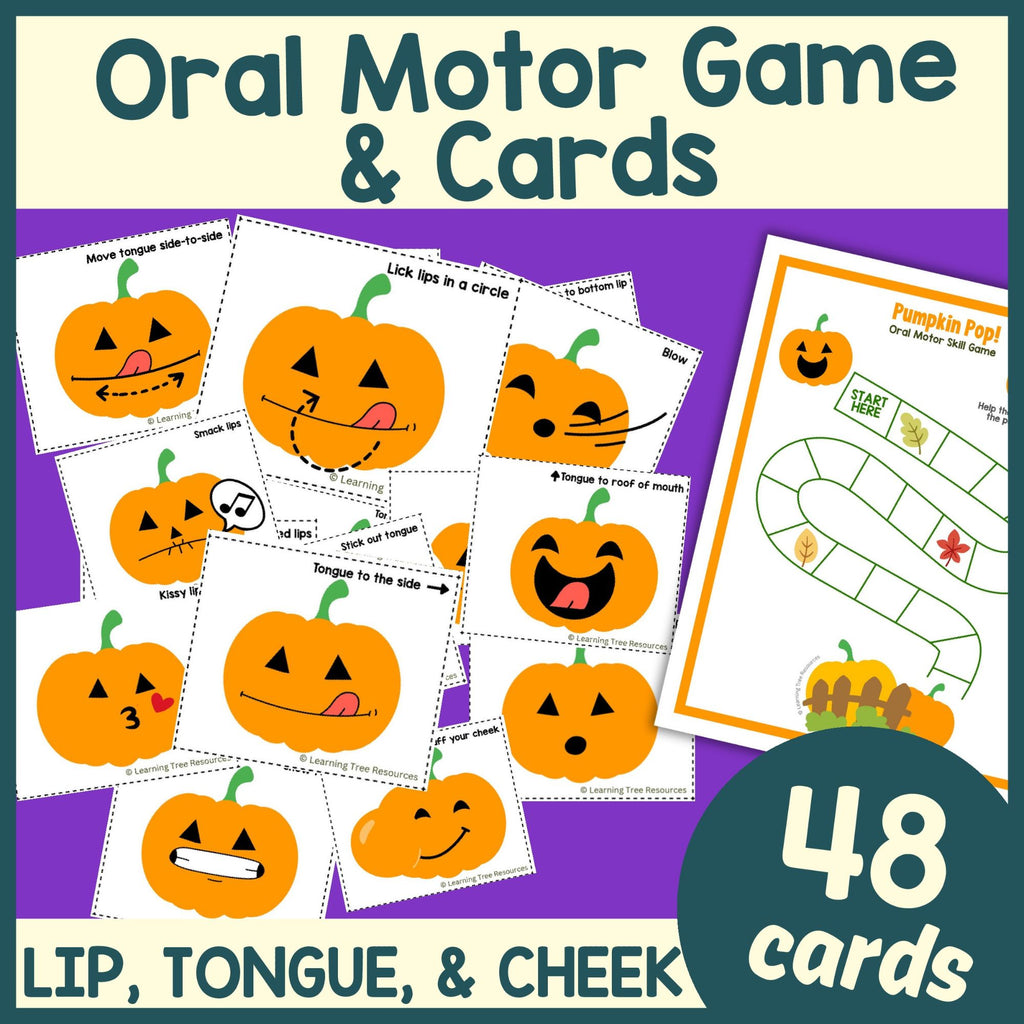 Halloween Oral Motor Skills- Pumpkin Oral Motor Exercises & Pumpkin Speech Sounds
