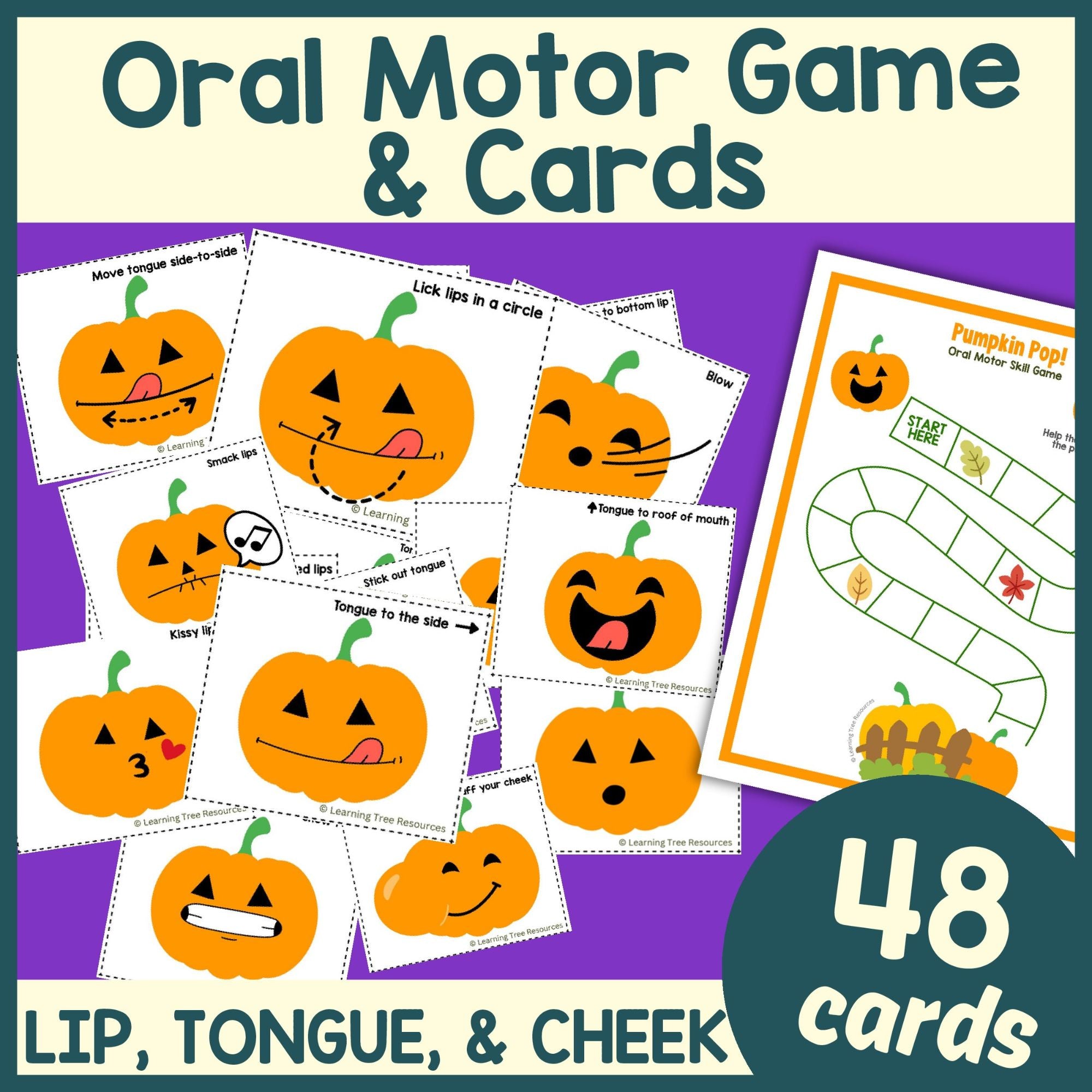 Halloween Oral Motor Skills- Pumpkin Oral Motor Exercises & Pumpkin Speech Sounds