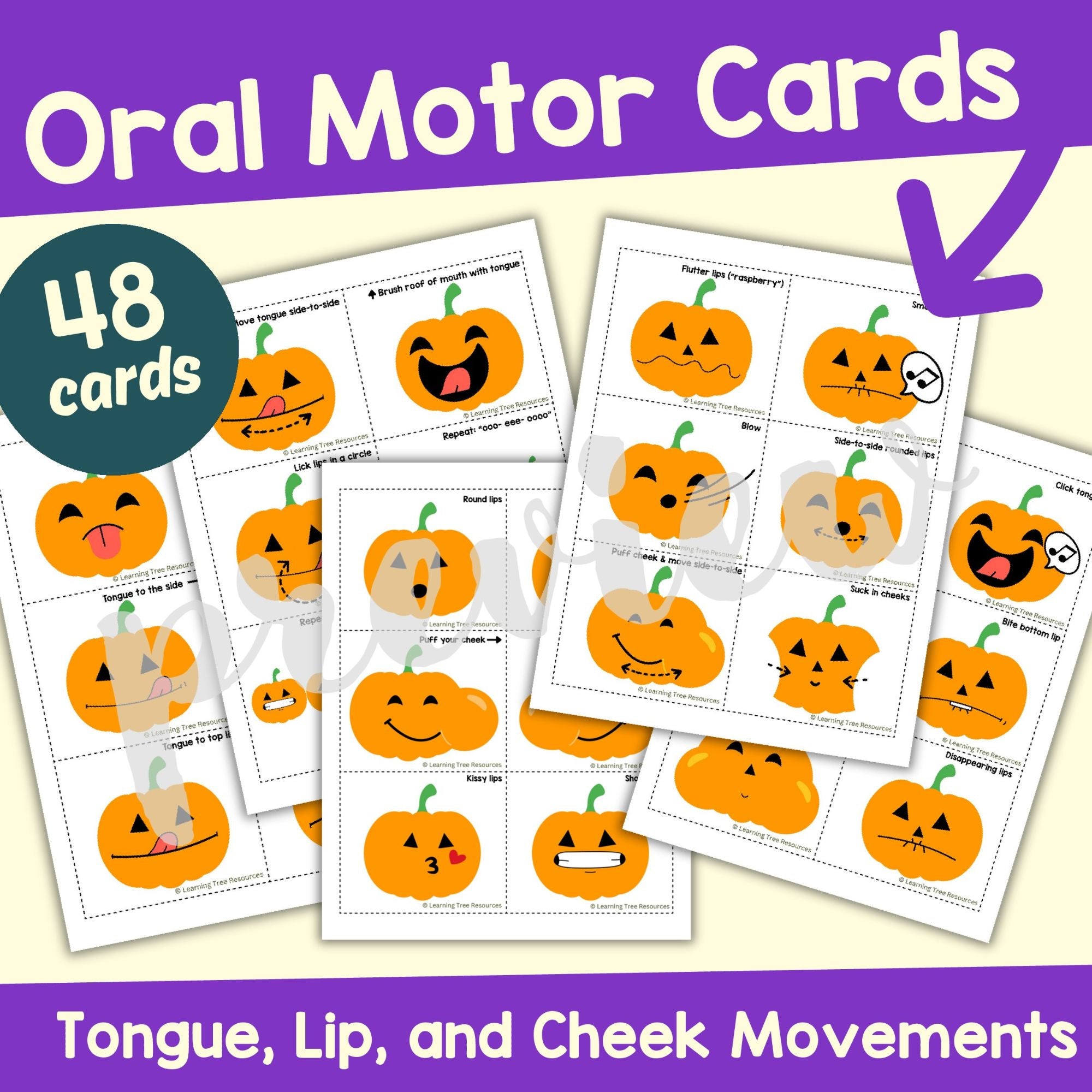 Halloween Oral Motor Skills- Pumpkin Oral Motor Exercises & Pumpkin Speech Sounds