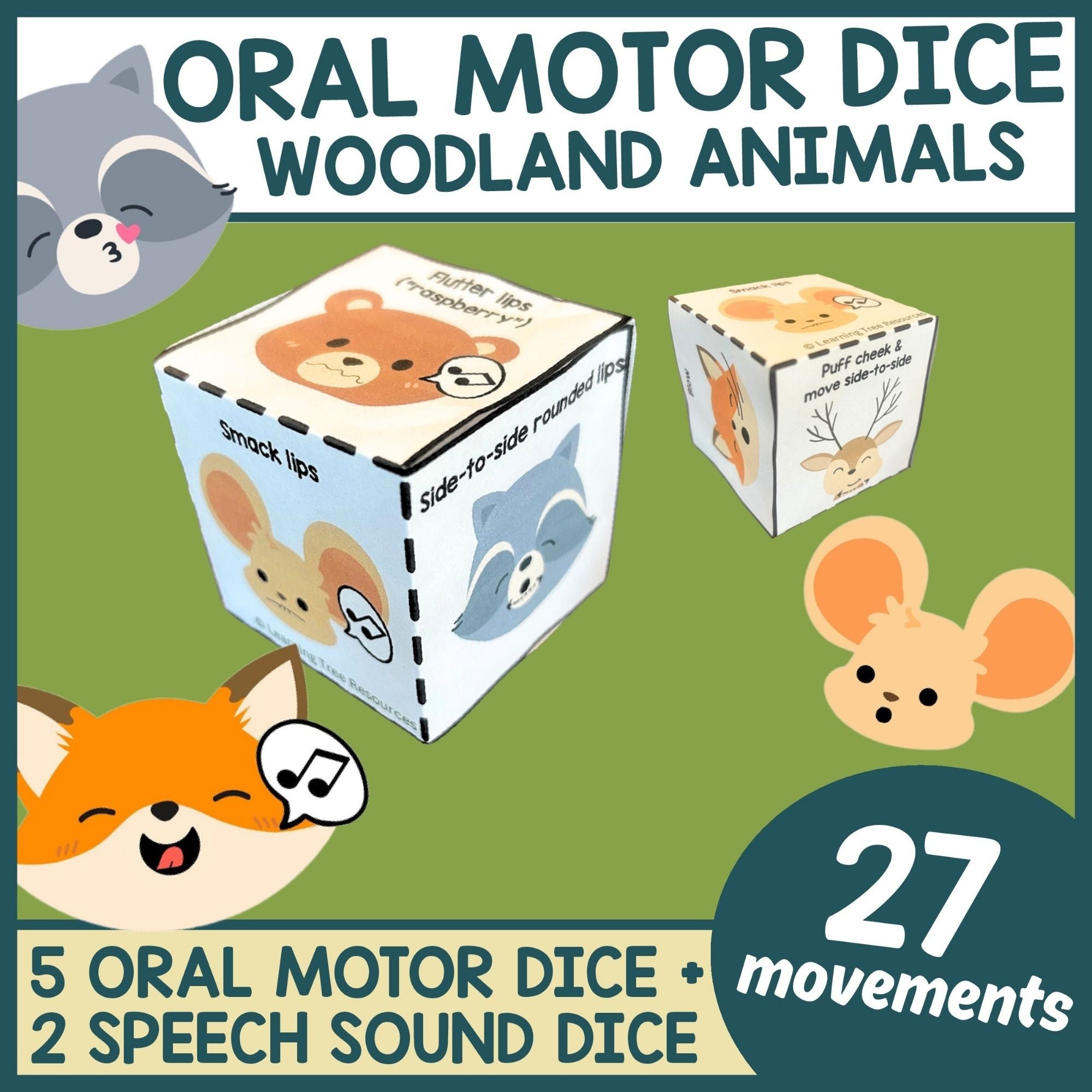Fall Oral Motor Dice Game-Feeding Therapy and Speech Game for Fall/Autumn