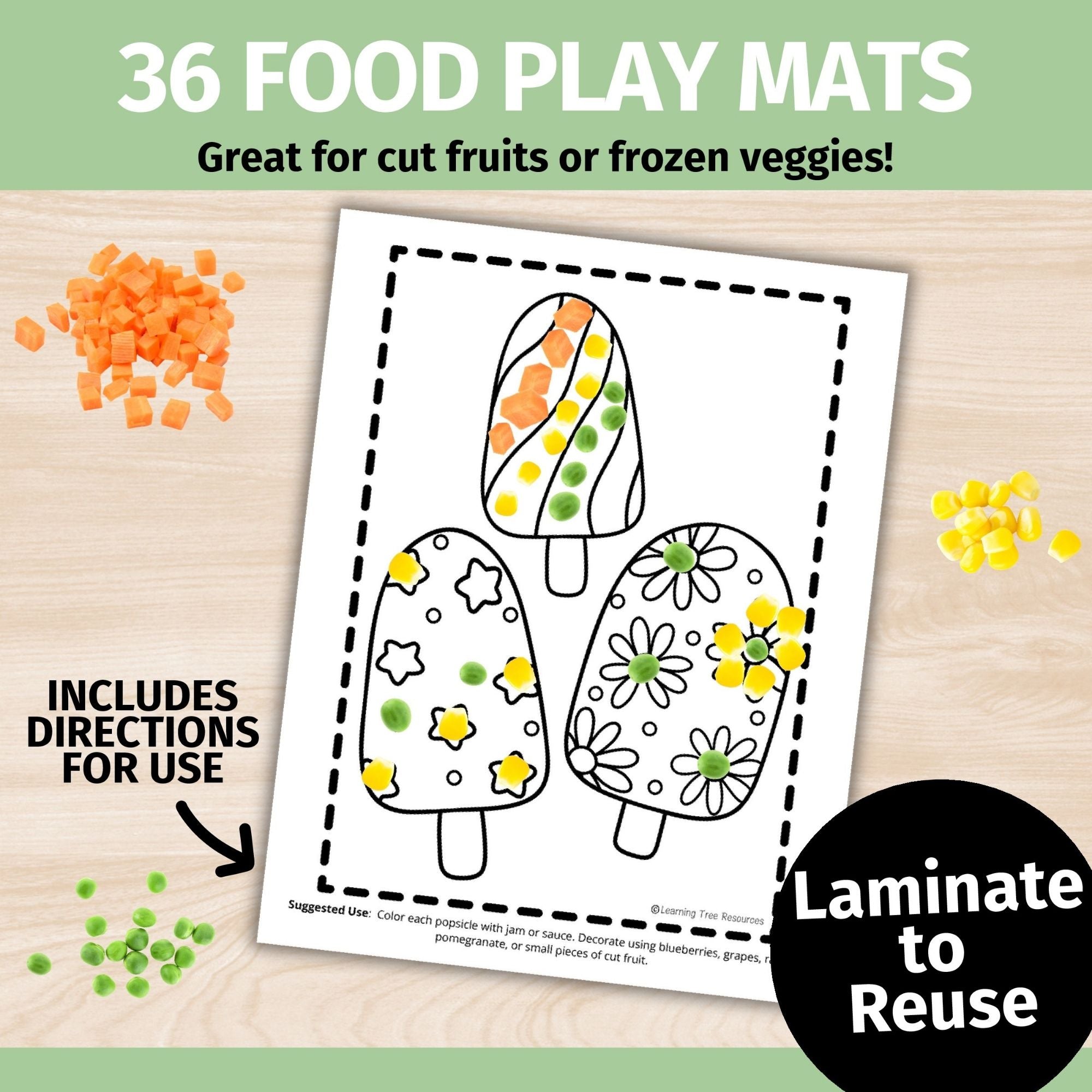 Food Mats for Feeding Therapy- Spring and Summer Snack Mats for Picky Eaters