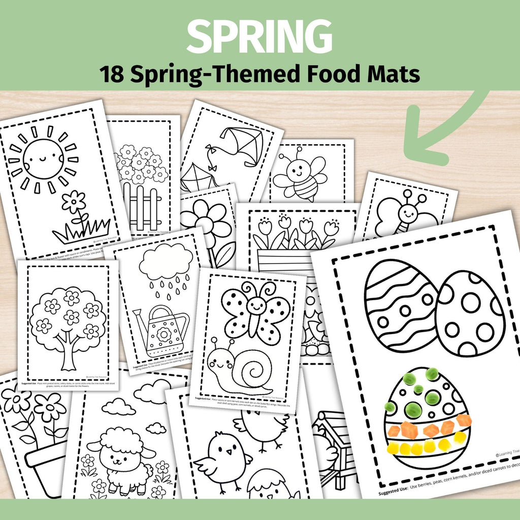 Food Mats for Feeding Therapy- Spring and Summer Snack Mats for Picky Eaters