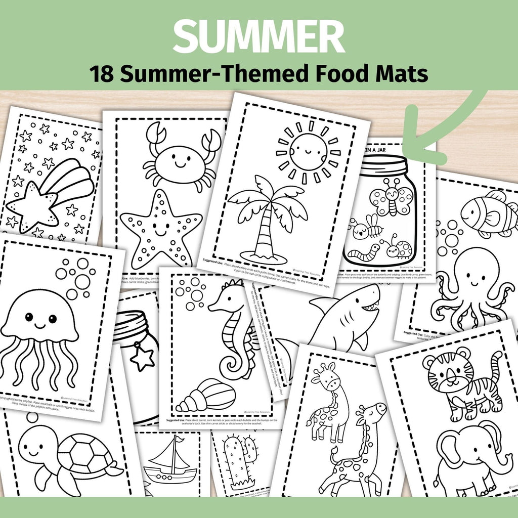 Food Mats for Feeding Therapy- Spring and Summer Snack Mats for Picky Eaters