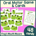 Oral Motor Exercises, Flash Cards & Oral Motor Game- Frog's Mouth Movers