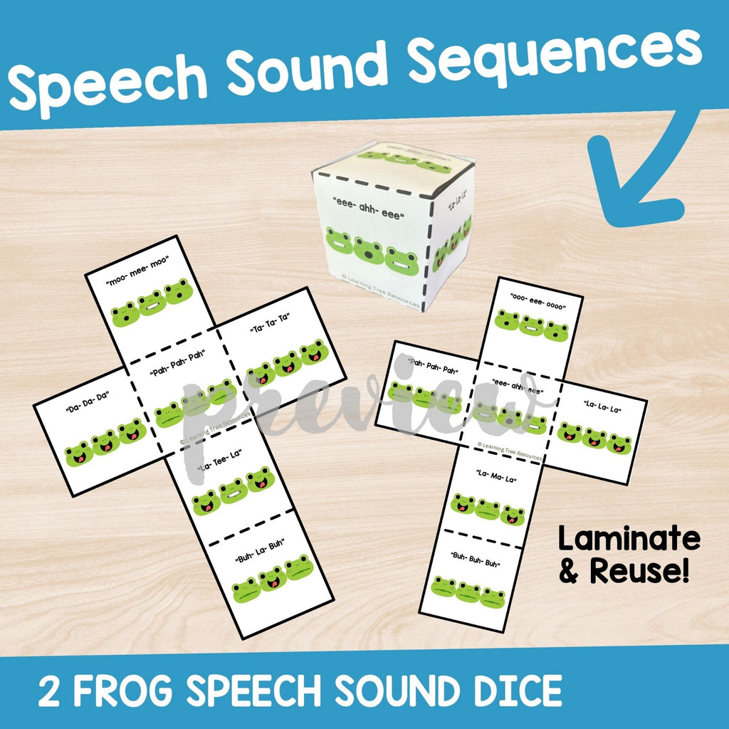 Frog Oral Motor Dice Game for Feeding Therapy & Speech Therapy