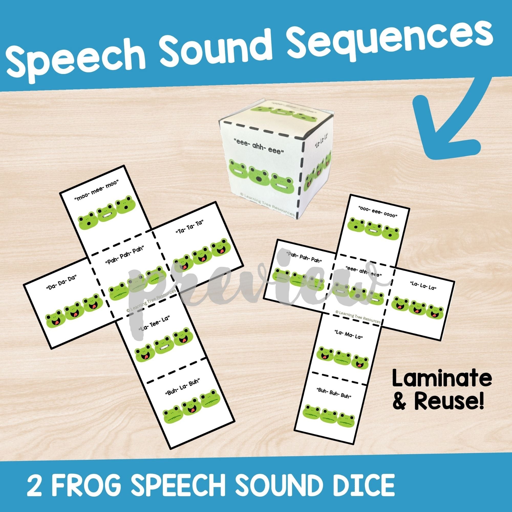 Frog Oral Motor Dice Game for Feeding Therapy & Speech Therapy