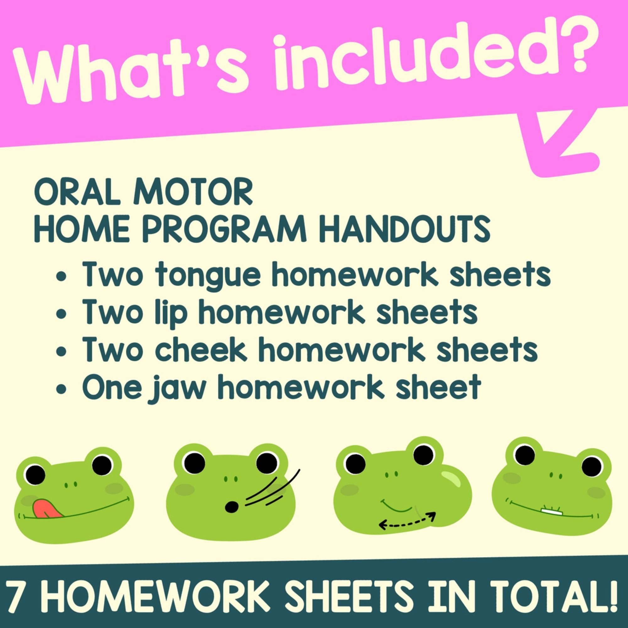 Frog & Pumpkin Oral Motor Games, Oral Motor Flash Cards, & Homework Sheets BUNDLE