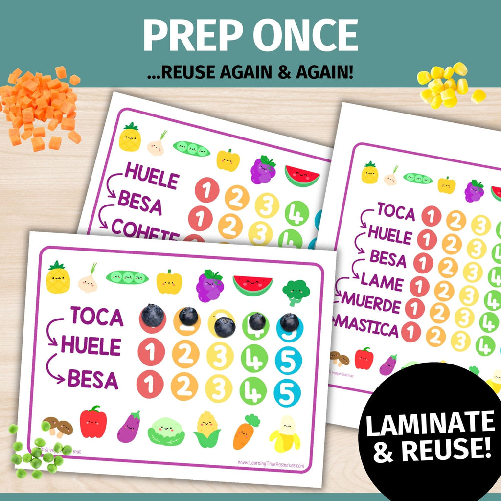 *SPANISH* Food Mats- Feeding Therapy Mats for Picky Eaters & Food Exploration