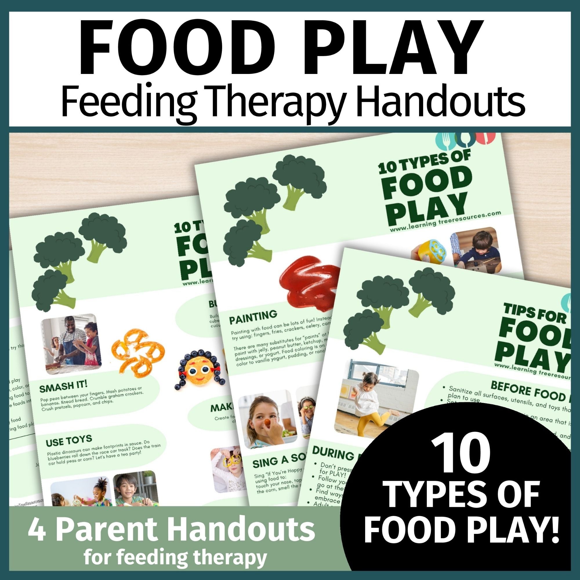 Food Play Handouts for Picky Eaters and Feeding Therapy