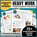 *SPANISH* Proprioception, Heavy Work, & Proprioceptive Sensory Activity Handouts