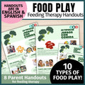 Feeding Therapy Handouts- Spanish & English Food Play Handouts BUNDLE