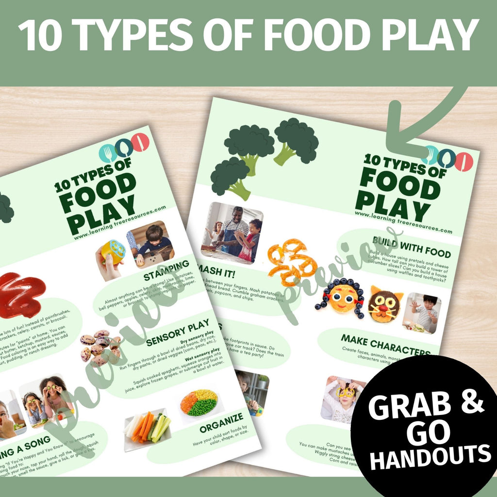 Feeding Therapy Handouts- Spanish & English Food Play Handouts BUNDLE